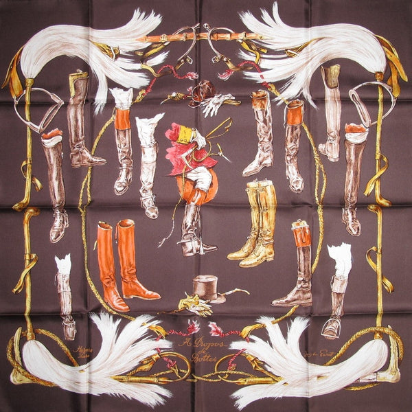 Hermes  A Propos des Bottes twill  scarf 