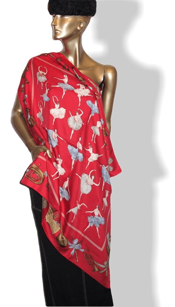 Hermes La Danse Blanc Matte Overlay Twill 90