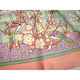 Hermes 2002 Rose/Almond Turandot by N. Hidaka Blanc Matte Overlay Twill 90, NIB! - poupishop