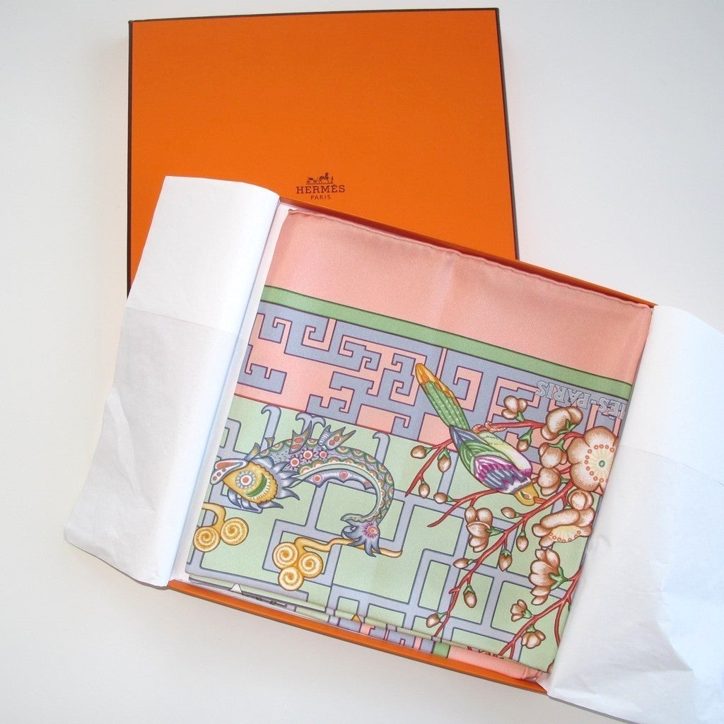 Hermes 2002 Rose Turandot N. Hidaka Twill 90 New in Box