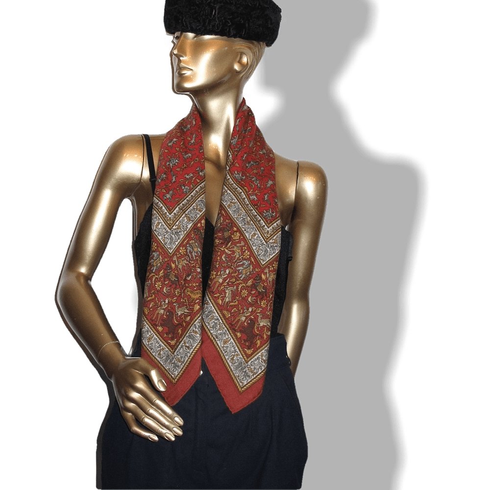 Hermes Chasse en Inde by Michel Duchene Cashmere 90