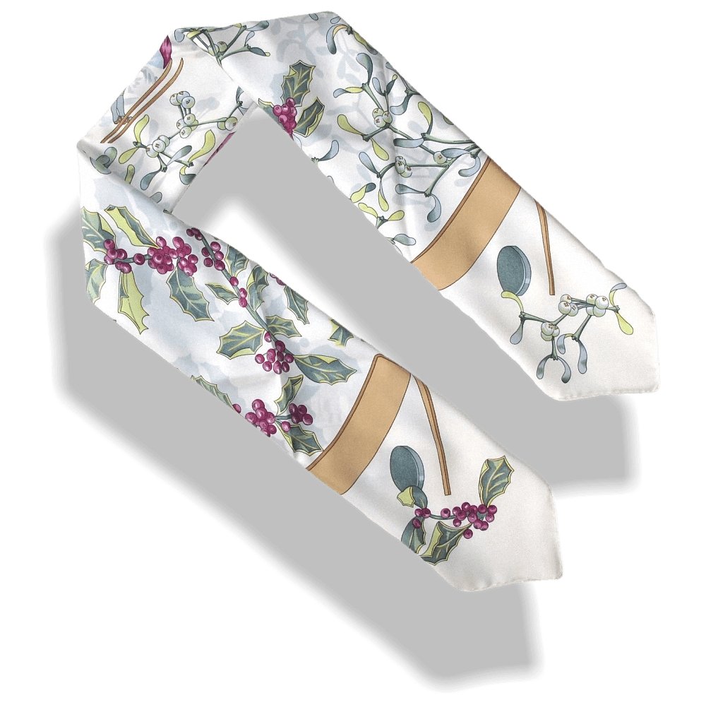 Hermes Neige D'Antan Blanc Matt Overprint Twill 90