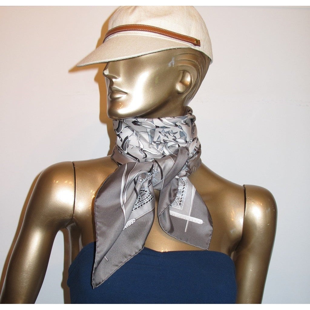 Hermes 2003 Etoupe Libres Comme L'air Twill 90 New!