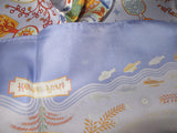 Hermes 2003 Blue Escales Mediterraneennes Twill 90, New with Flaw! - poupishop