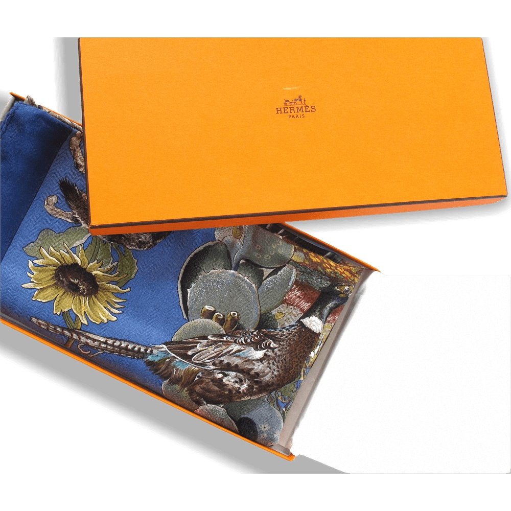 Hermes Faune et Flore du Texas Cashmere Shawl 140