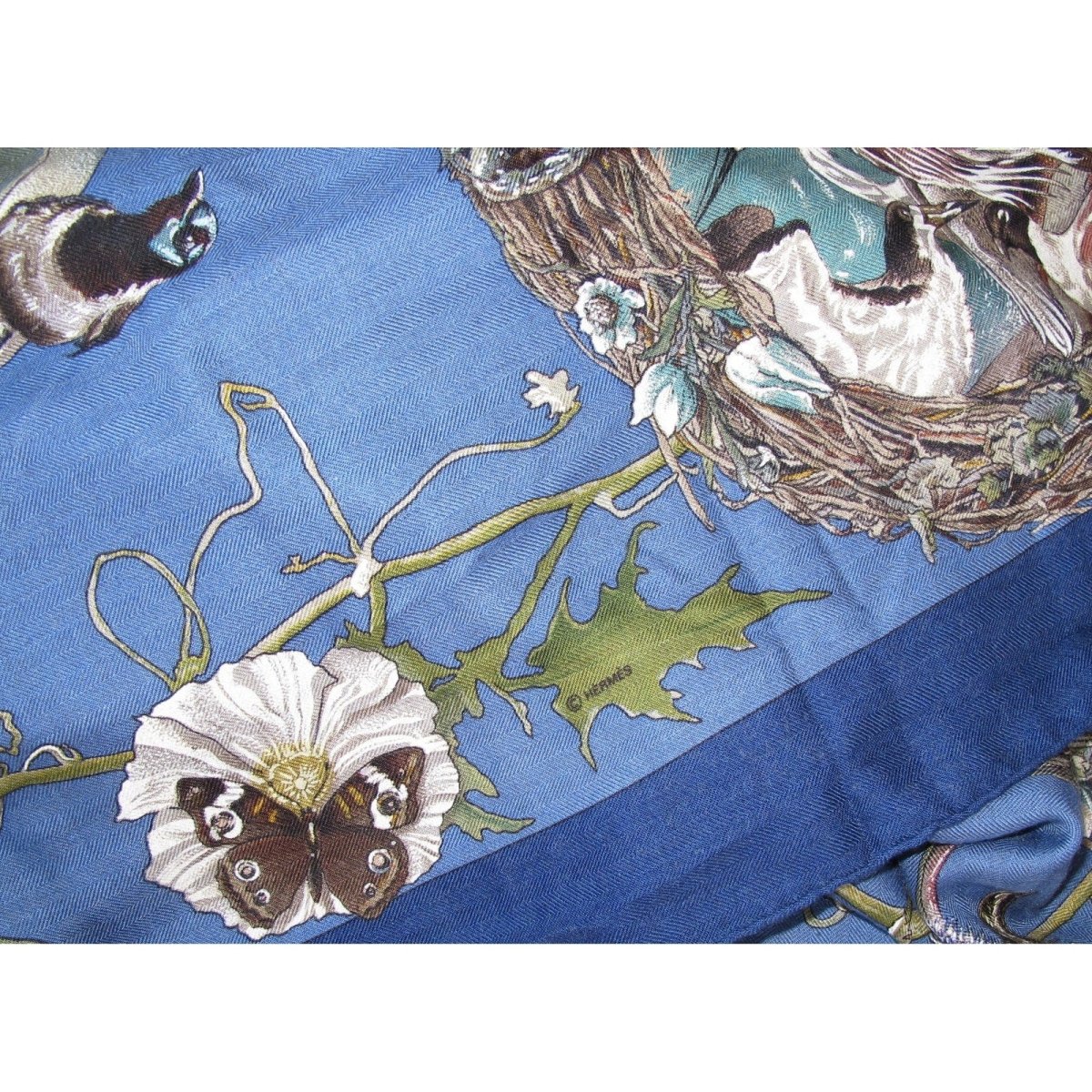 Hermes Faune et Flore du Texas Cashmere Shawl 140
