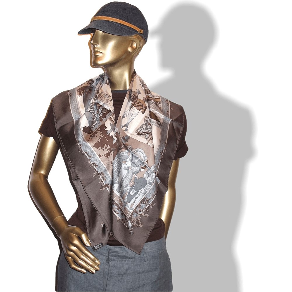 Hermes Un Sciecle de Courses à Deauville Silk Twill 90