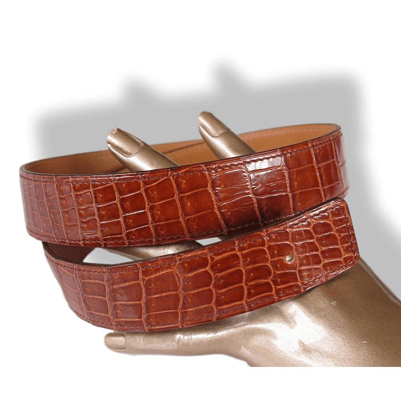 Hermes Style  Classic Alligator Leather Belt (SPECIAL ORDER) - J.W. COOPER
