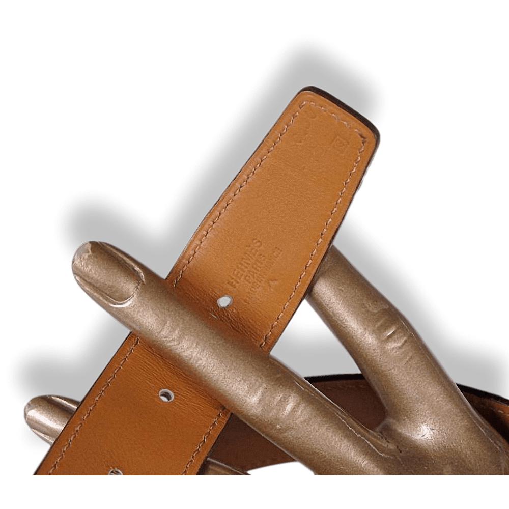 Hermes 2003 Fauve Crocodile Belt Strap sz75