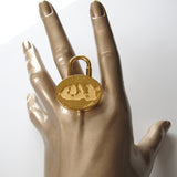 Hermes 2003 Gold Année Mediterranée Limited Bag Charm KeyRings