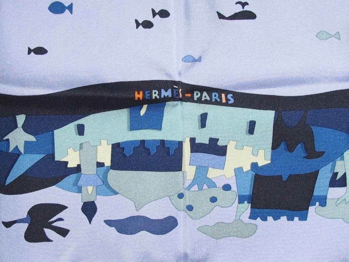 Hermes Rives de la Mediterranee by Karen Petrossian Gavroche Twill 42