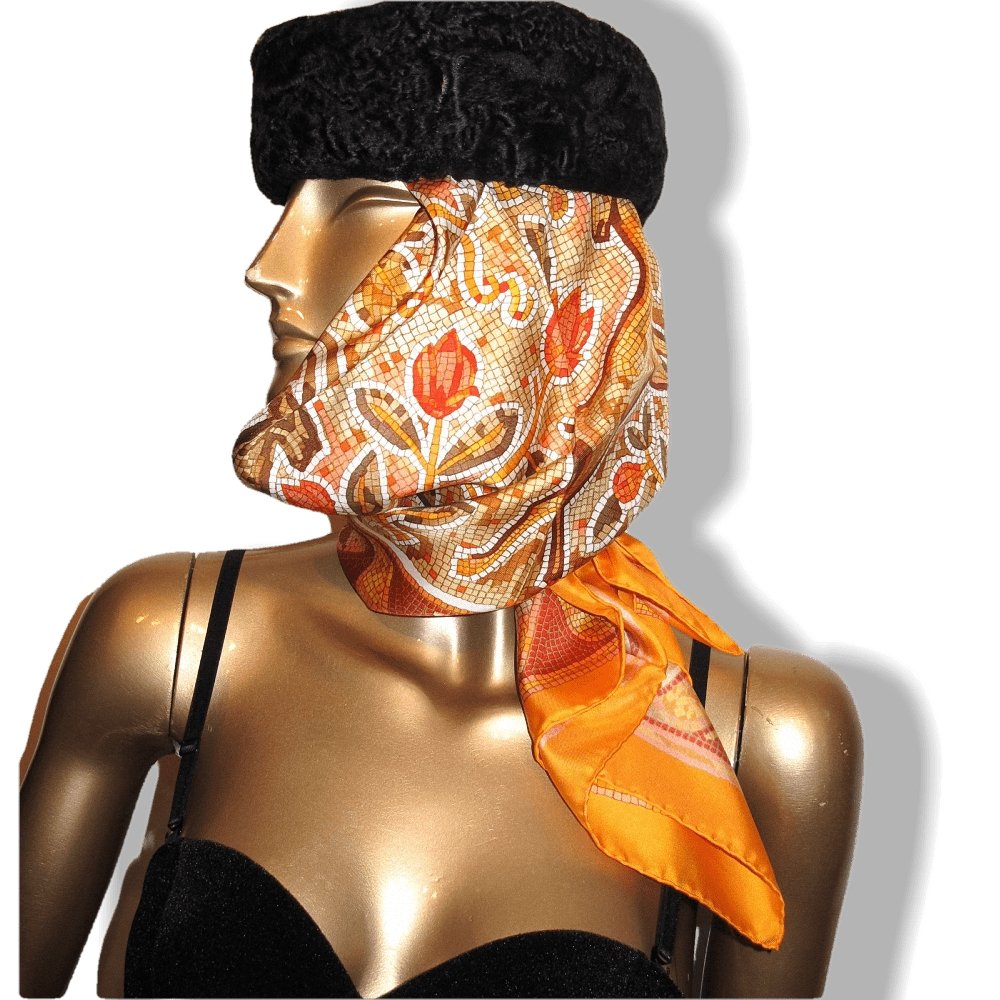 hermes mosaics pavement orange carre scarf