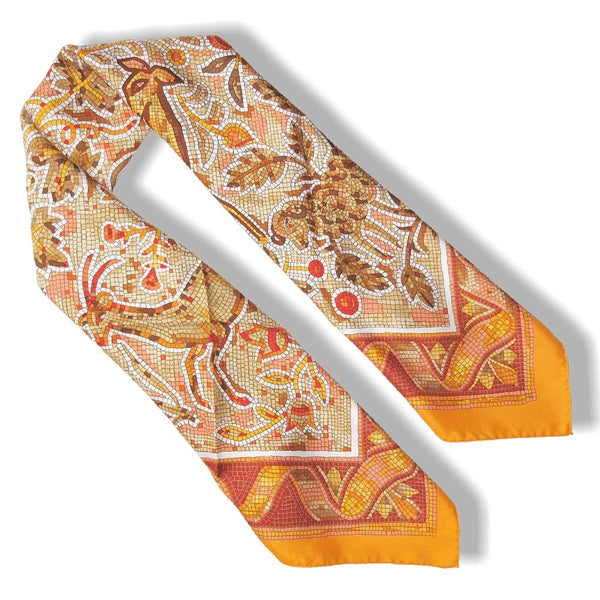 hermes mosaics pavement orange carre scarf