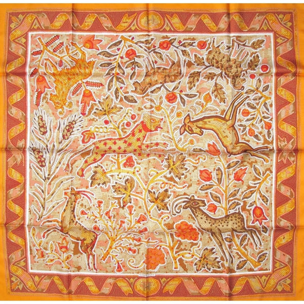 hermes mosaics pavement orange carre scarf