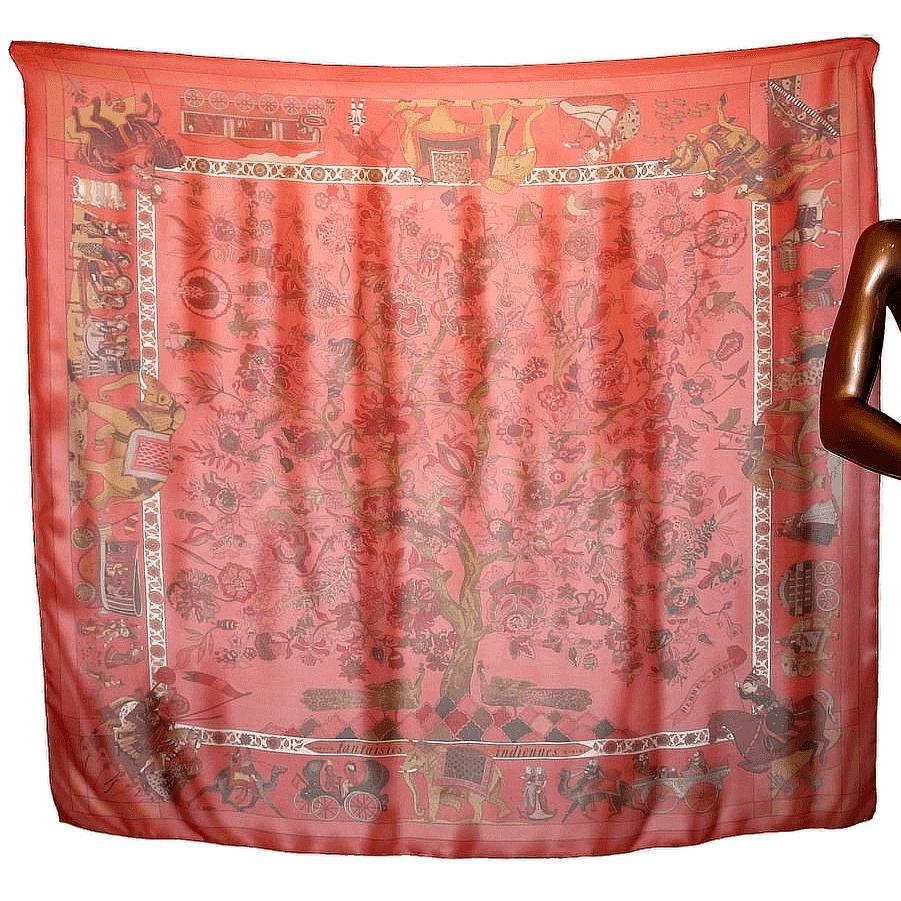 Hermes 2003 Pink Fantaisies Indiennes Mousseline 140 - poupishop