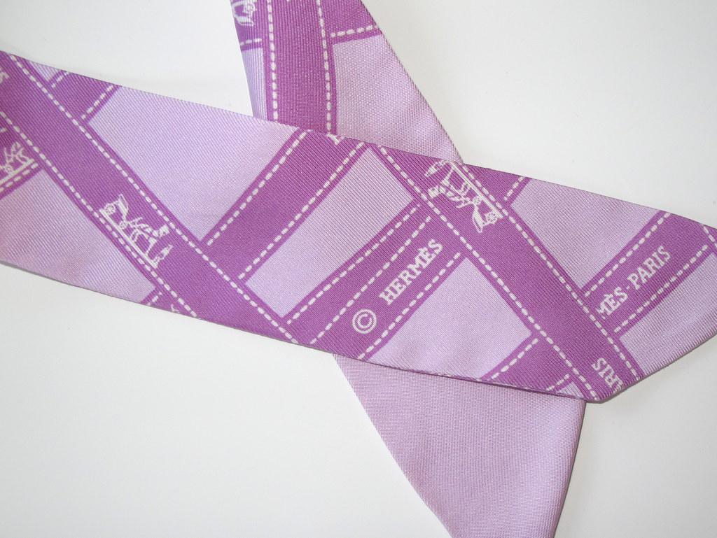 Hermes 2003 Purple Lilas Bolduc Twilly in Box!