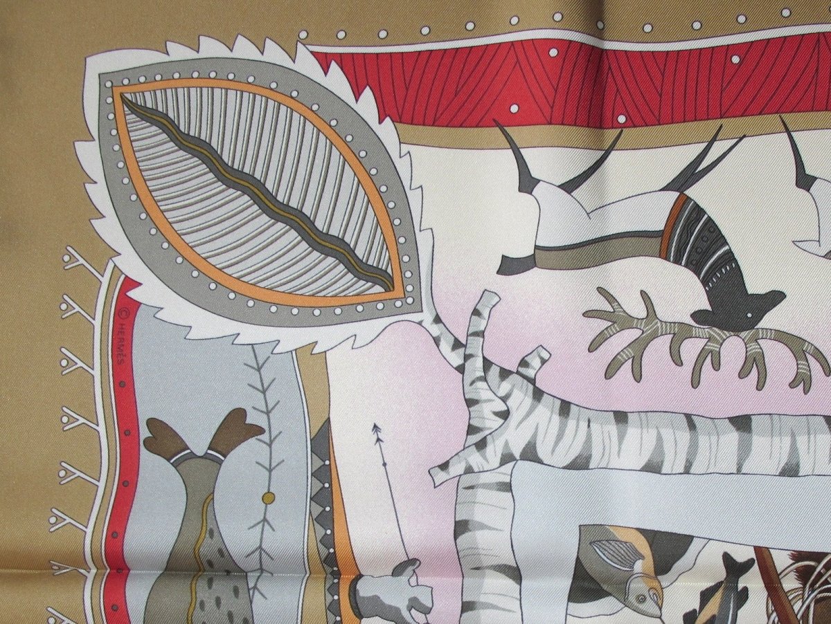 Hermes La Vie du Grand Nord by Aline Honore Twill 90