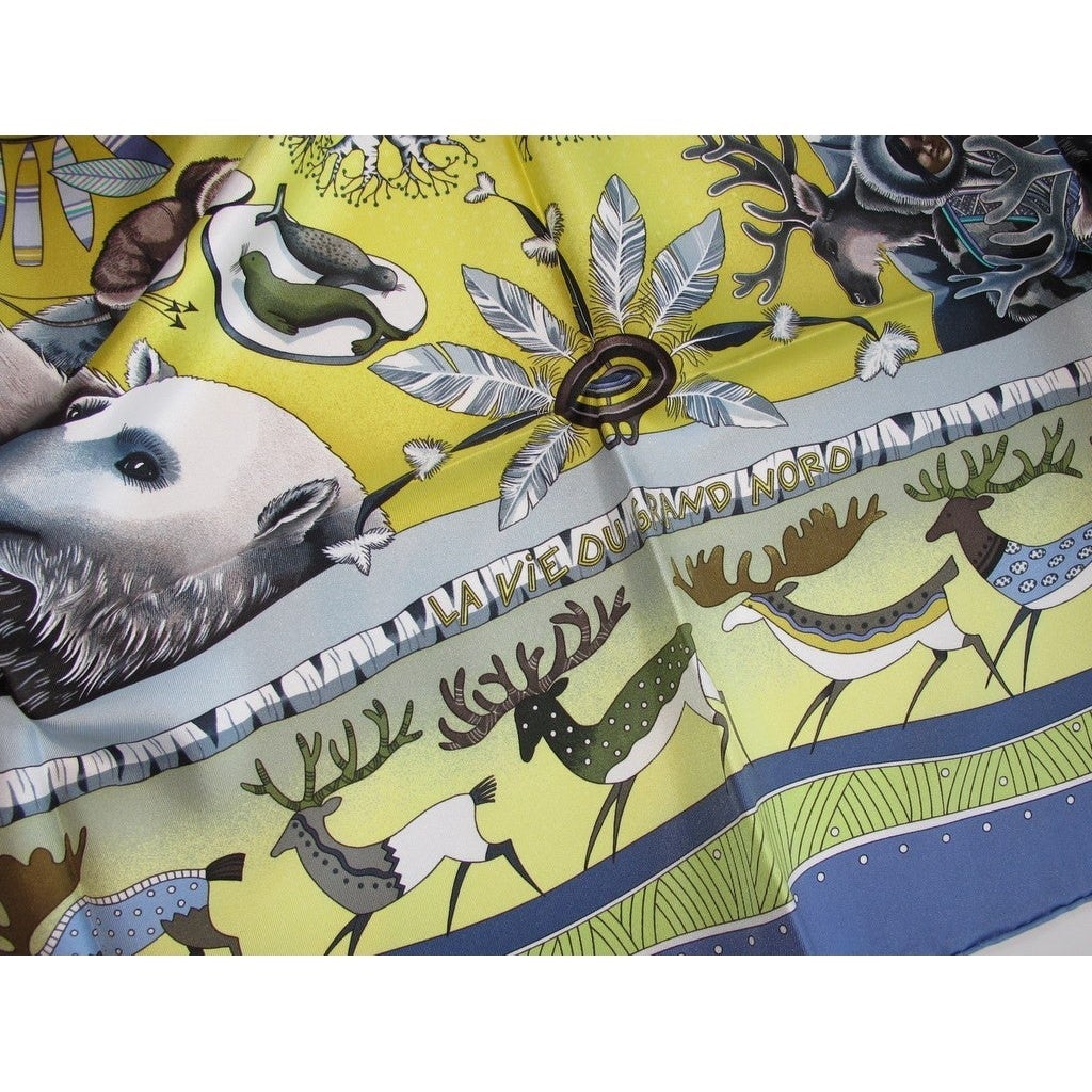 Hermes  la Vie du Grand Nord Twill 90 New!