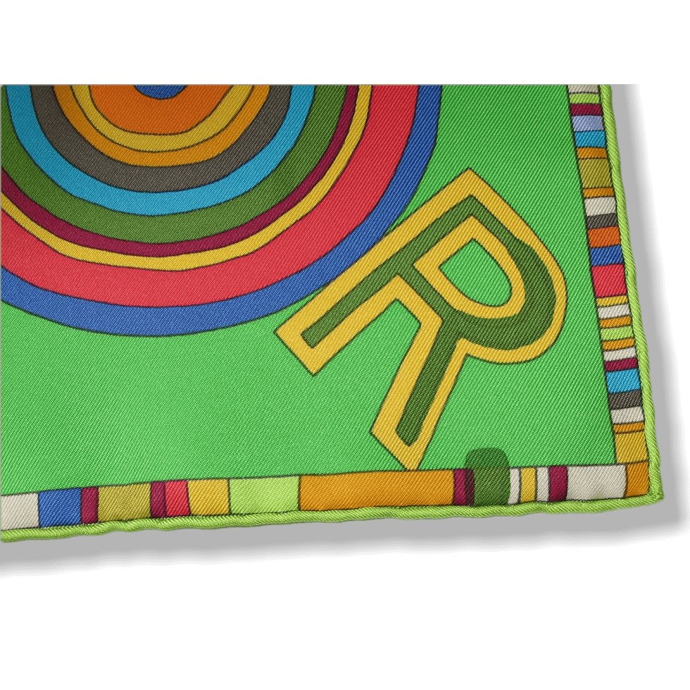 Hermes 2004 Green/Orange/Blue Tohu Bohu Twill 90