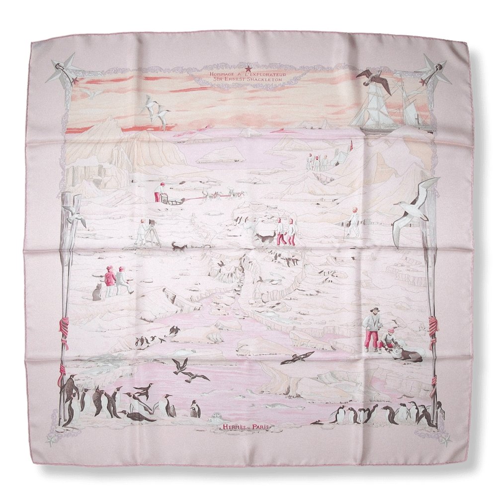 Hermes Hommage a L'Explorateur Sir Ernest Schackleton by Zoe Pauwels Twill 90