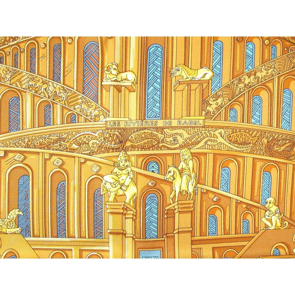 Hermes Rivieres de Babel by Annie Faivre Twill 90