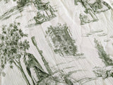 Hermes 2005 Blanc/Vert Foncé TOILE by Sophie de Seynes Mousseline Silk Etole Stole