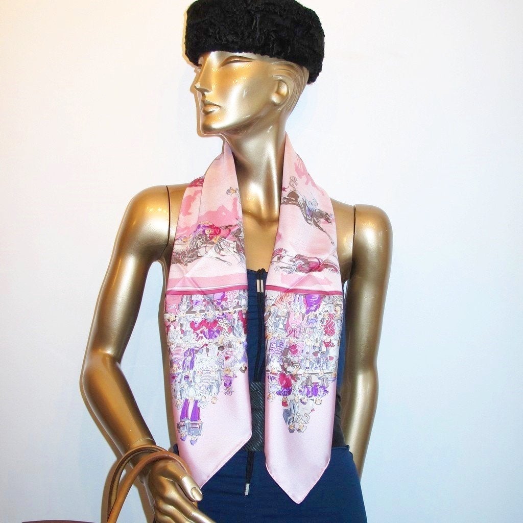 Hermes 2005 cw21 Pink Cirque Molier Dumas Twill 90 New