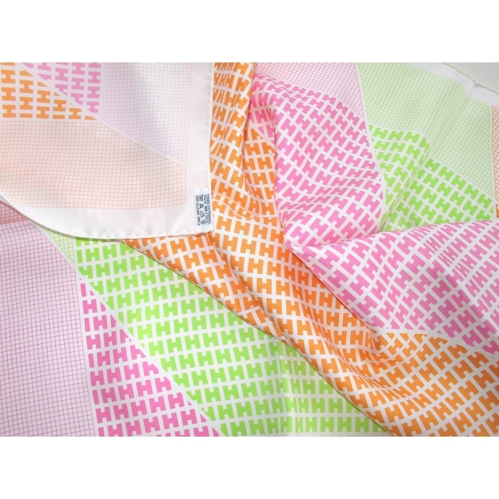 Hermes 2005 Rose Green H en Biais Twill 90 New!