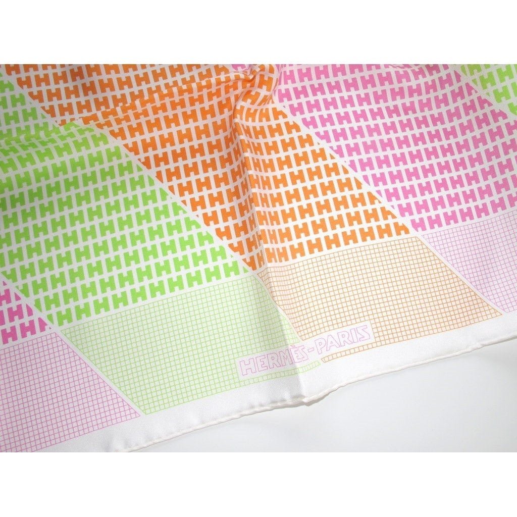 Hermes 2005 Rose Green H en Biais Twill 90 New!
