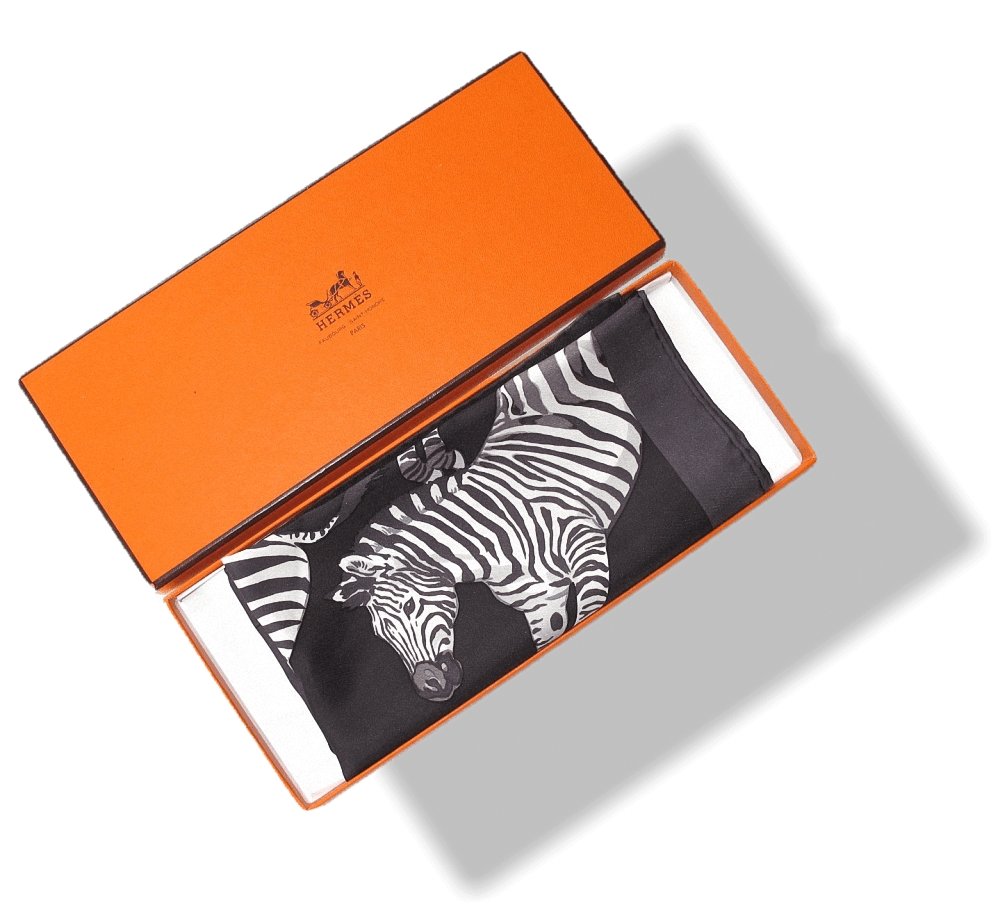 Hermes Les Zebres II by Robert Dallet Twill Gavroche 42 cm