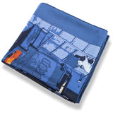 Hermes 2006 Bleu "Les Toits de Paris" by Dimitri Rybaltchenko Twill 90, Researched, Lovely carre!w!