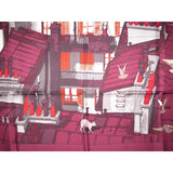 Hermes 2006 Burgundy Orange Les Toits de Paris by Dimitri Rybaltchenko Twill 90cm, New! - poupishop