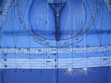 Hermes 2006 Cobalt Blue White Musique des Spheres Twill 90cm, New! - poupishop