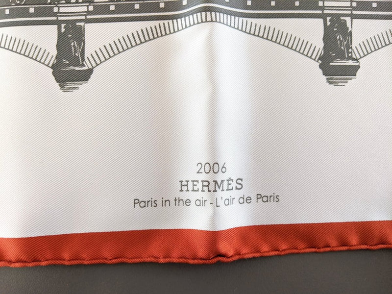 Hermes 2006 Special Issue Paris in the Air - L'air de Paris Pont de Paris Twill Gavroche 42cm, NIB! - poupishop