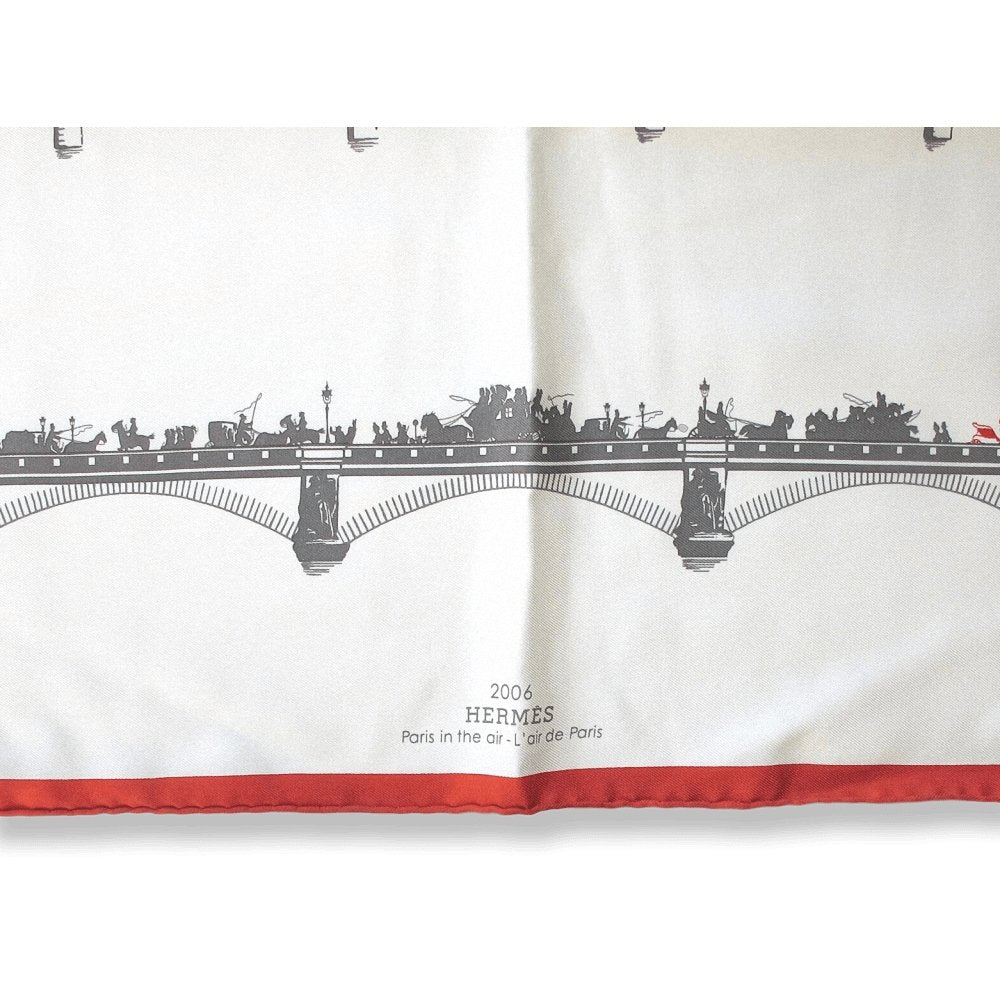 Hermes 2006 Special Issue Paris in the Air - L'air de Paris Pont de Paris Twill Gavroche 42cm, NIB! - poupishop