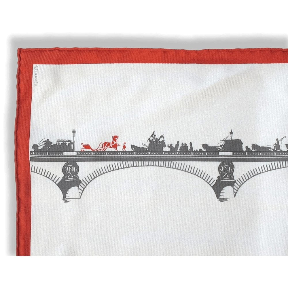 Hermes 2006 Special Issue Paris in the Air - L'air de Paris Pont de Paris Twill Gavroche 42cm, NIB! - poupishop