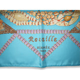Hermes 2006 Turquoise Special Issue Saint - Barthelemy Rocaille Twill 90cm, NIB! - poupishop