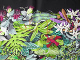 Hermes 2007 Black Au Coeur de la Vie by Aline Honore Twill 90cm Scarf, NIB! - poupishop