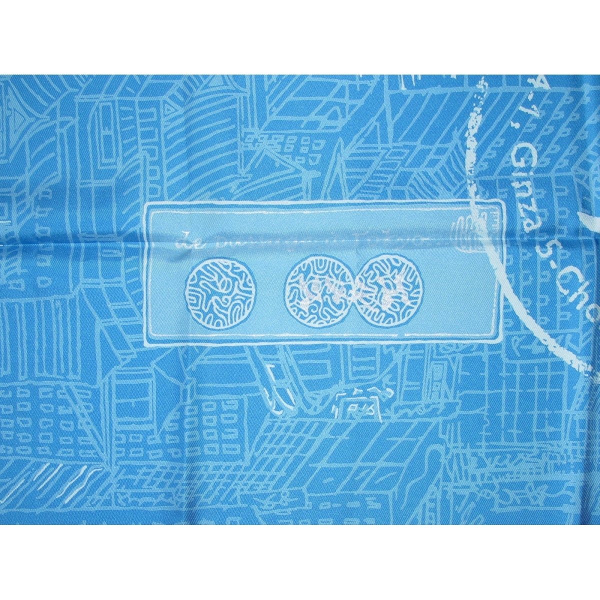 Hermes 2007 Blue White De Passage a Tokyo Opening Store Twill 90cm, Limited in Box! - poupishop