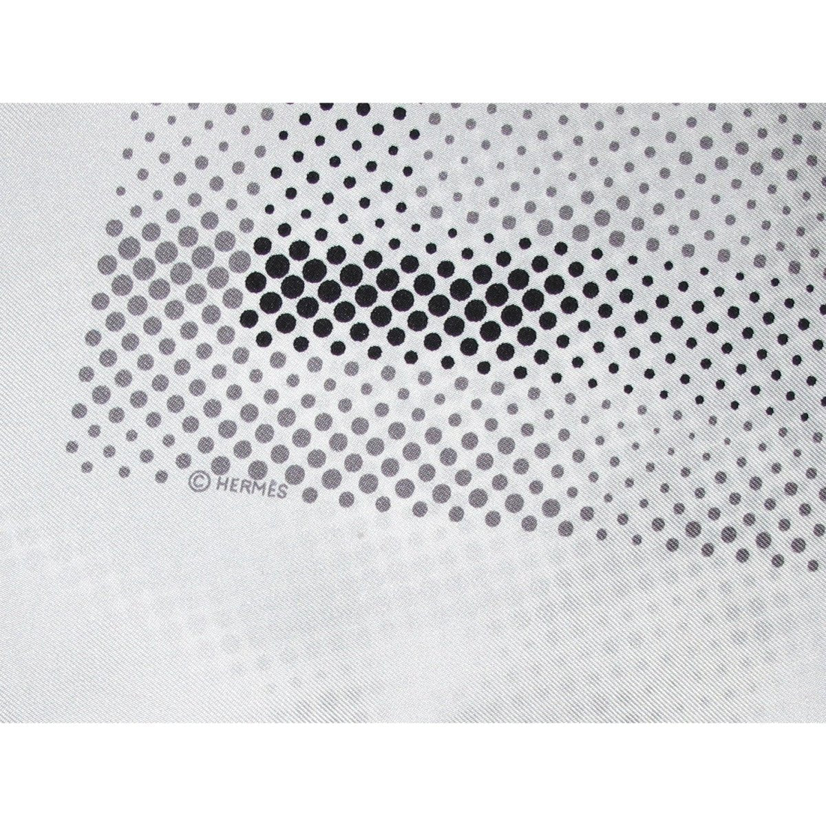 Hermes 2007 B/W Josephine Danse Digitally created by Cyrille Diatkine Twill scarf, New! - poupishop