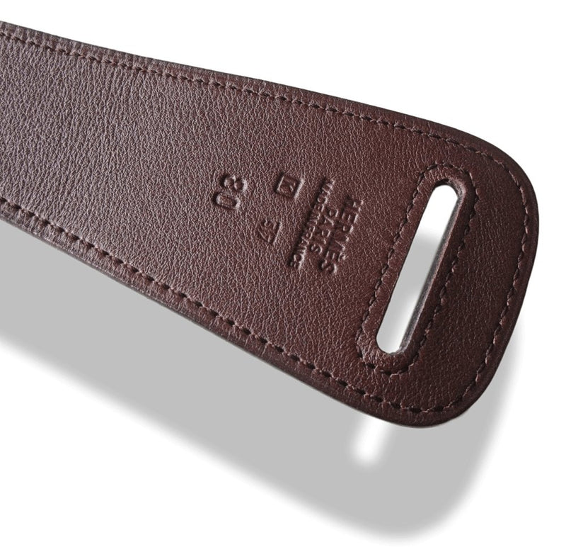 Hermes 2007 Chocolat Leather Xtra Supple Complete Belt to Tie Sz 80, Rare! - poupishop