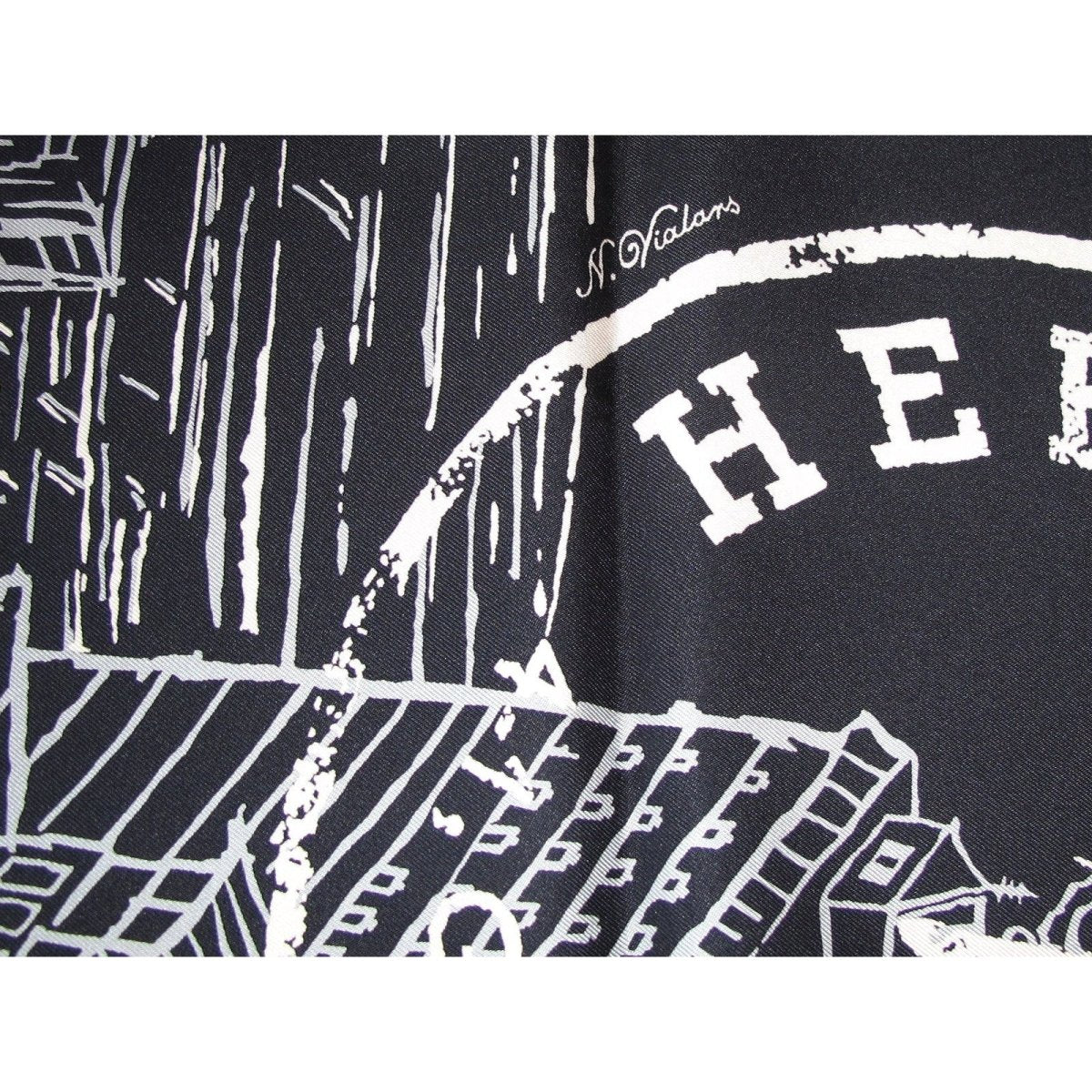 Hermes 2007 Dark Midnight Blue De Passage a Tokyo Opening Twill 90
