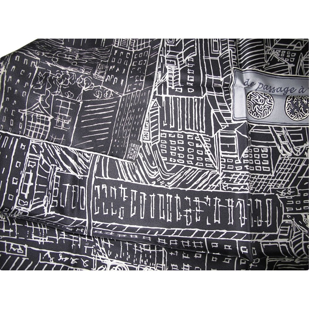 Hermes 2007 Dark Midnight Blue De Passage a Tokyo Opening Twill 90