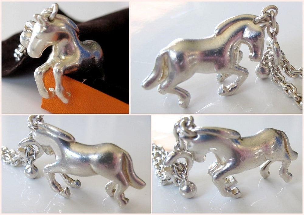 Porte-clés HERMES Authentique Motif Cheval Argent 925 - Édition Limitée L'année De La Danse, Occasion