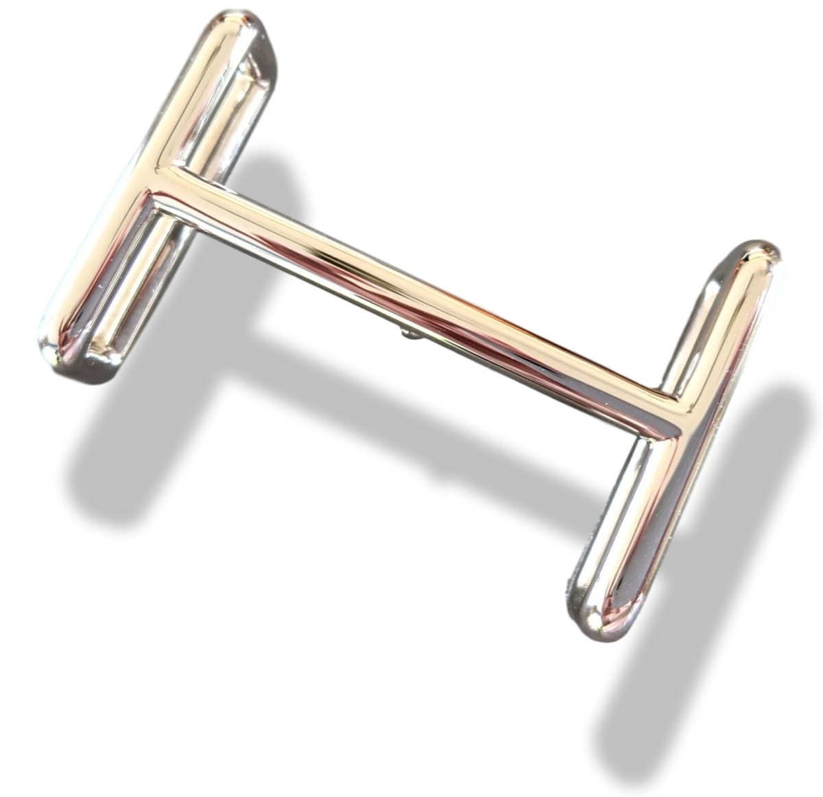 Hermes Plated Silver and Palladium IDEM Buckle H 32mm, New in Orange Pochette!