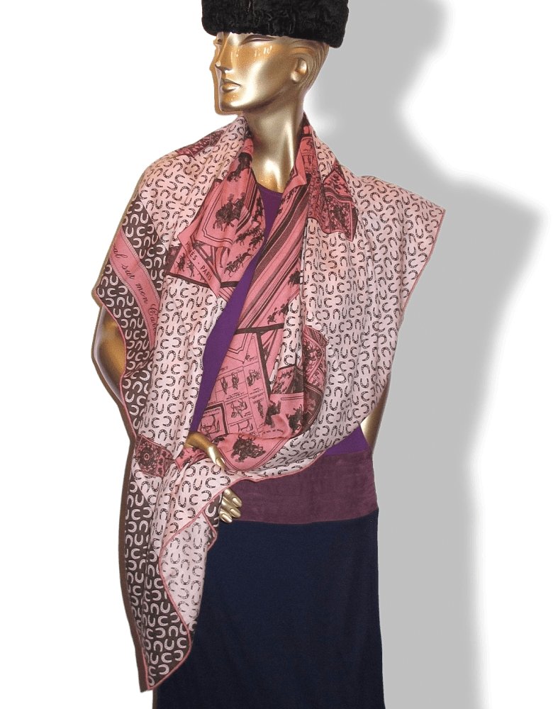 Hermes A Cheval Sur Mon Carre by Bali Barret Cashmere Shawl 140