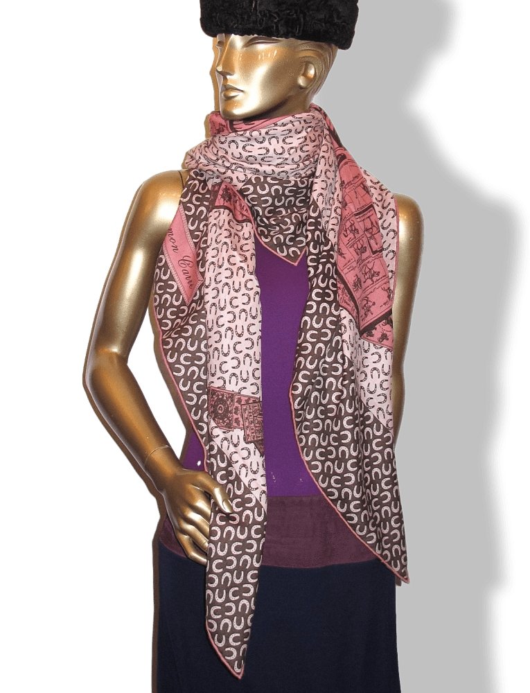Hermes A Cheval Sur Mon Carre by Bali Barret Cashmere Shawl 140