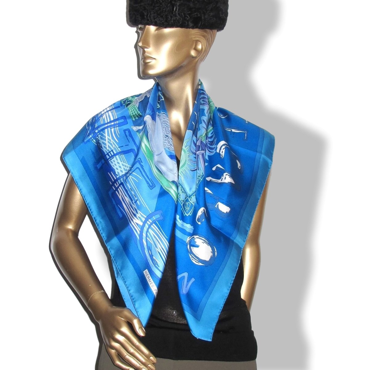 Hermes 2008 Bleu Special Issue MONTE CARLO for SOCIETE DES BAINS DE MER SBM by Joachim Metz Twill 90, Superb!fot