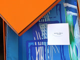 Hermes 2008 Bleu Special Issue MONTE CARLO for SOCIETE DES BAINS DE MER by Joachim Metz Twill 90, Box with small SBM card! - poupishop