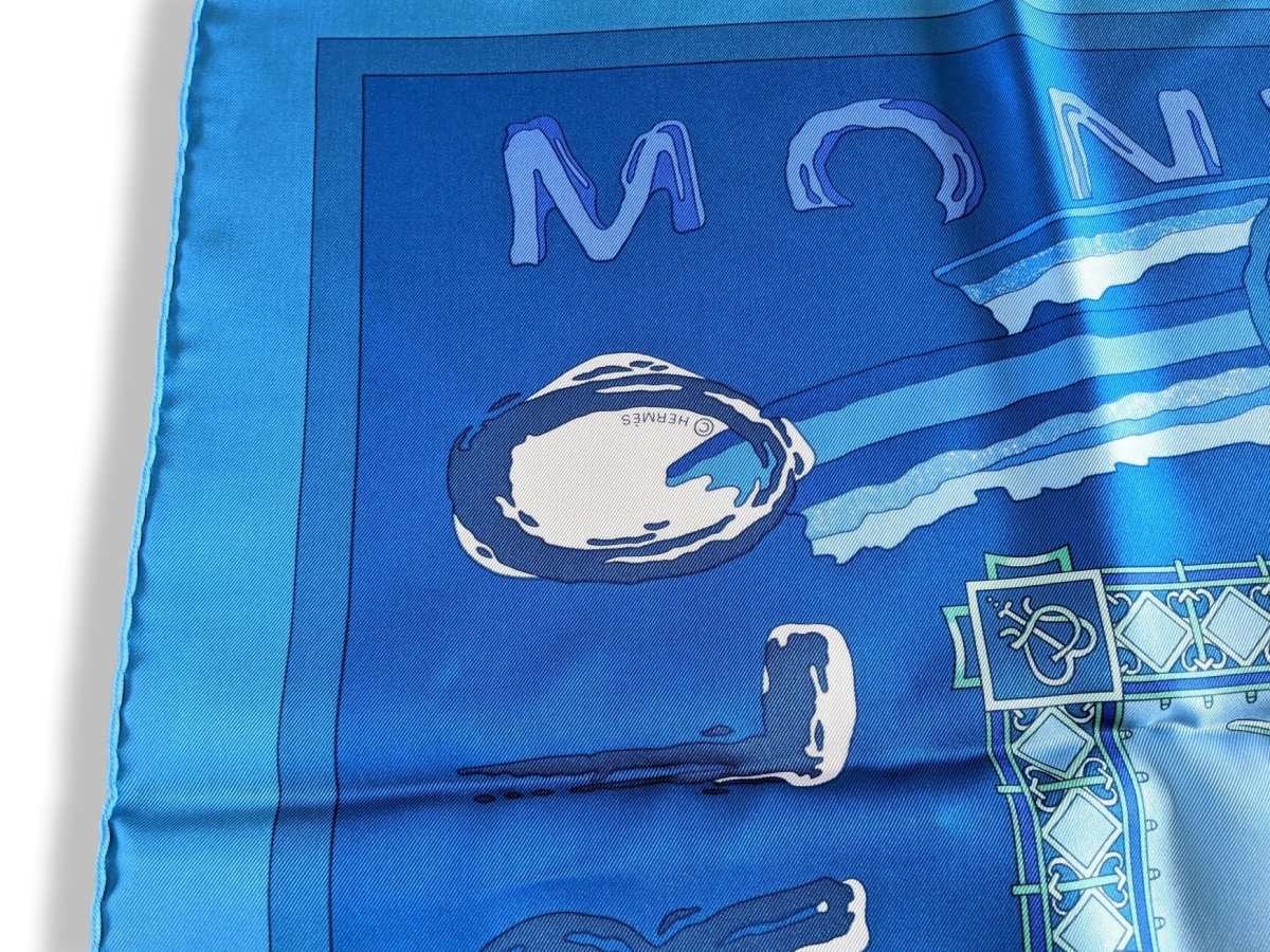 Hermes 2008 Bleu Special Issue MONTE CARLO for SOCIETE DES BAINS DE MER SBM by Joachim Metz Twill 90, Superb!fot